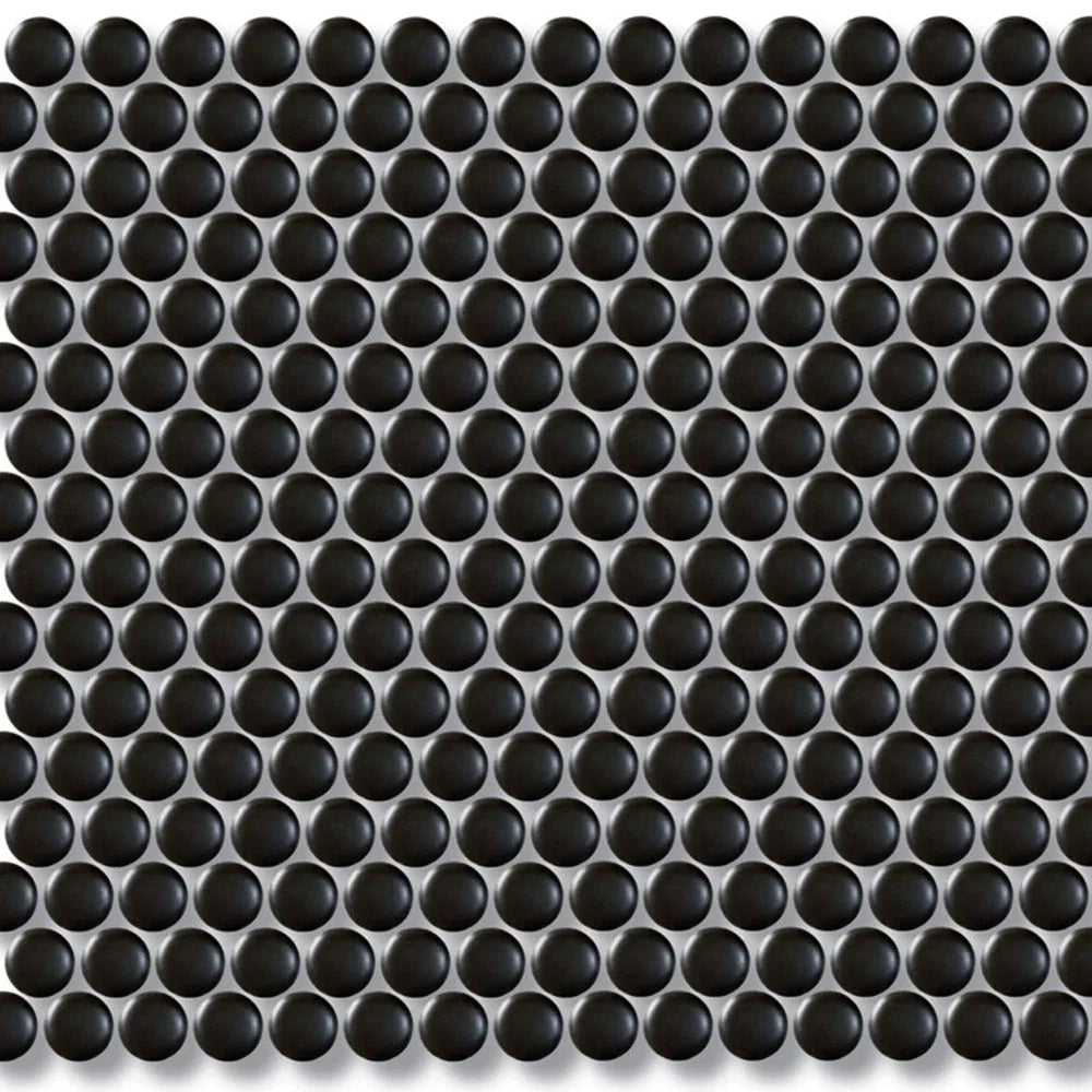 Porcelain Mosaics Black Porcelain Mosaic tile face