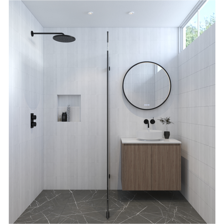 GLODA Olek Round LED Mirror - Matte Black