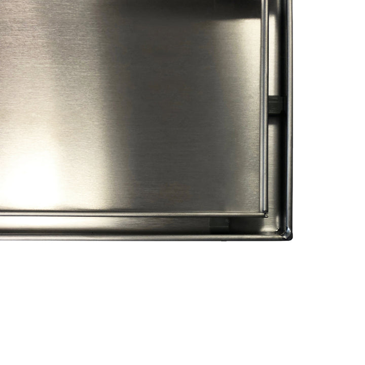 Linear Tile Insert Floor Grate - Brushed Satin