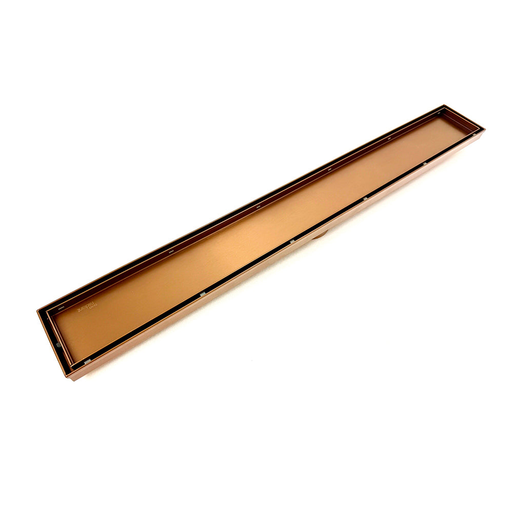 Linear Tile Insert Floor Grate - Brushed Bronze