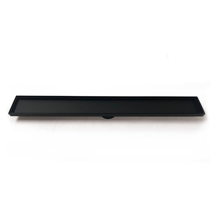 Linear Tile Insert Floor Grate - Matte Black