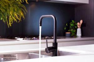 Round Kitchen Mixer Tap - Matte Black Meir