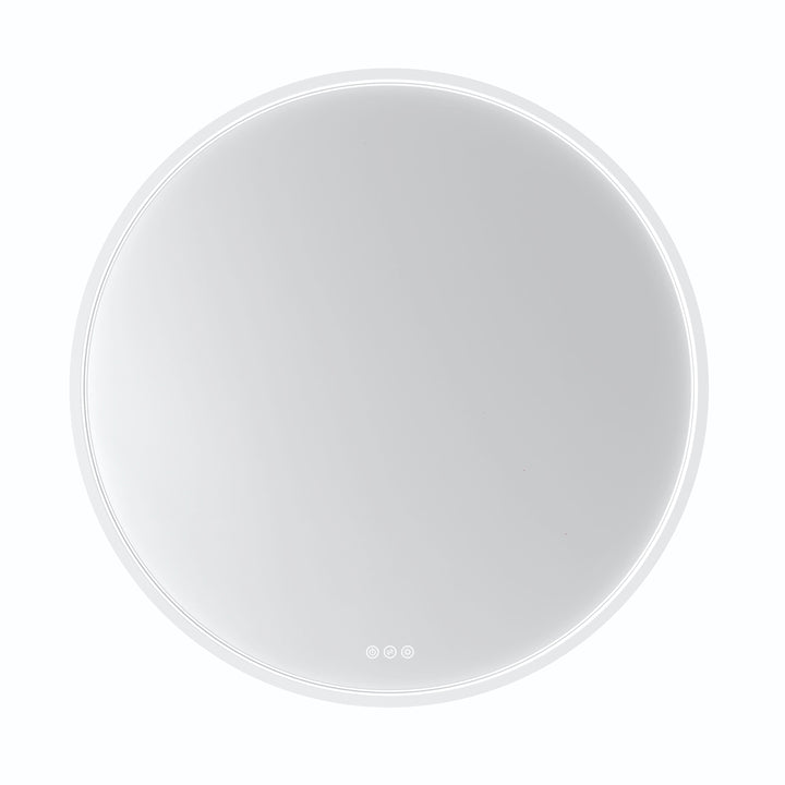 GLÖDA Olëk Round LED Mirror - White