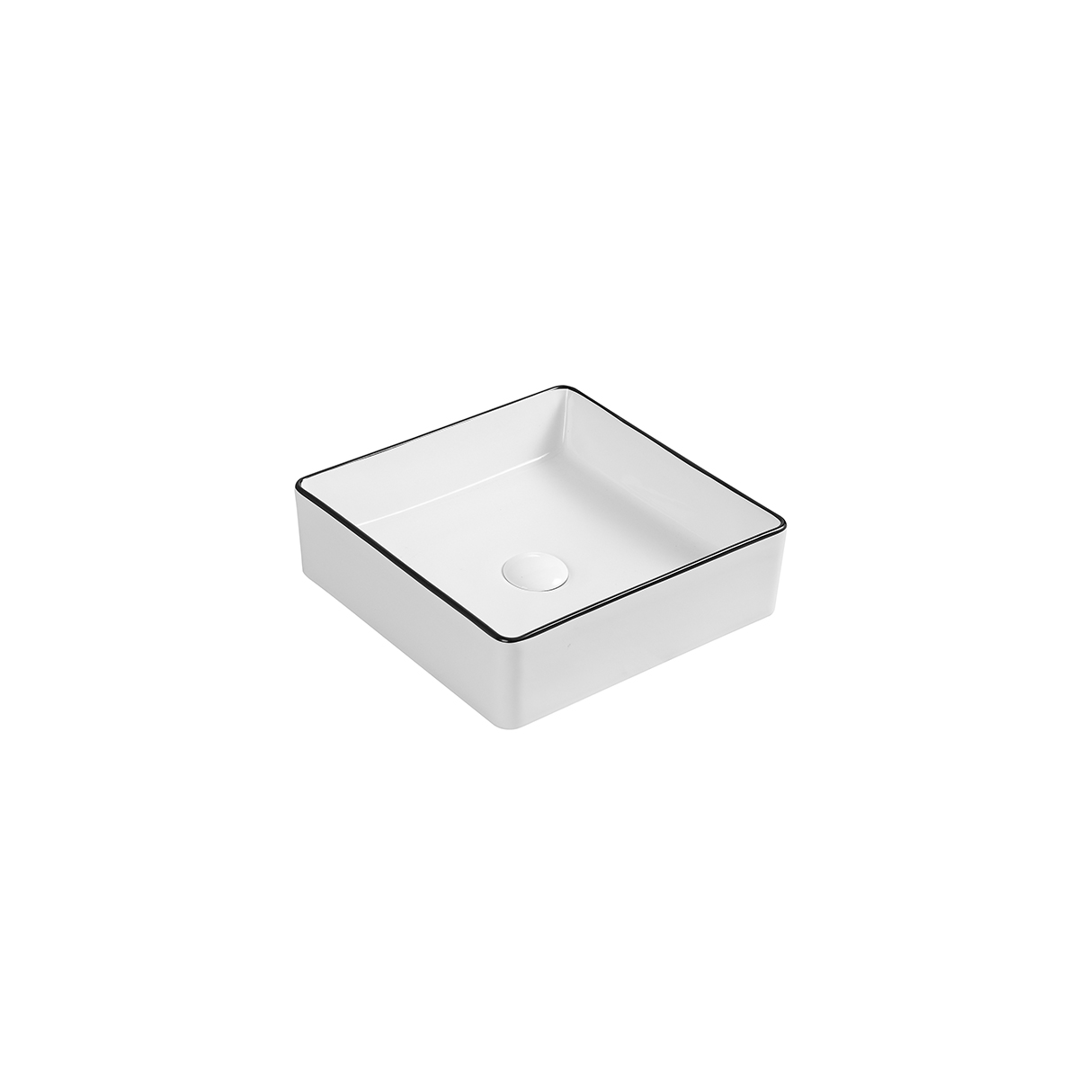 Aulic Macleod White With Black Edge Basin