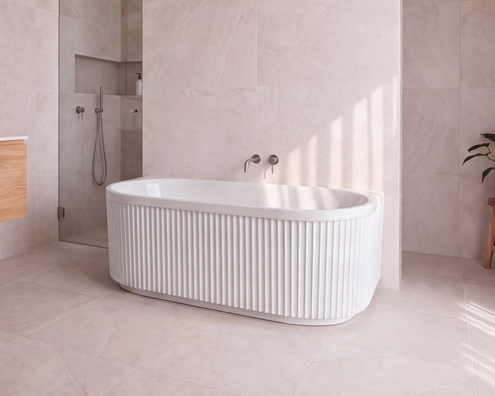 Bronte 1500 Back-to-Wall Gloss White Bath - ADP image 2