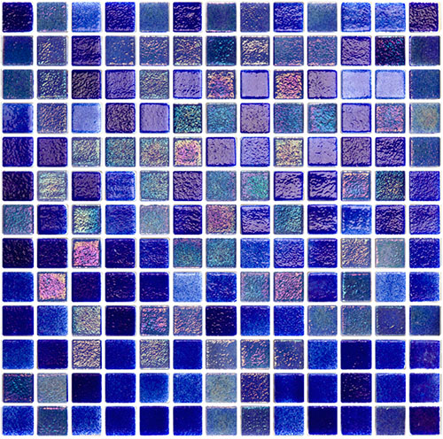 Shimmer Ocean Glass Mosaic tile face, 334 x 334 mm
