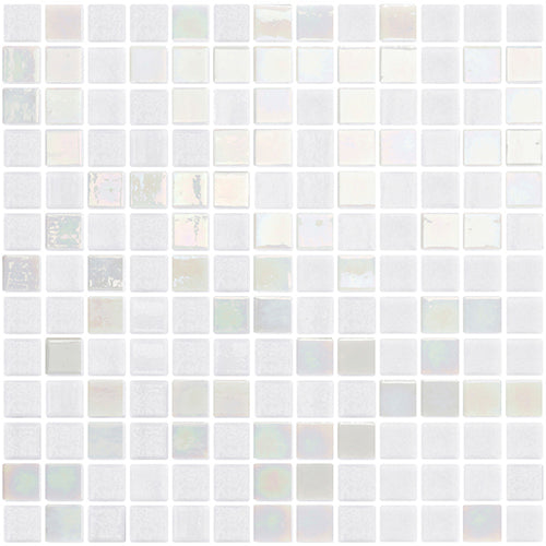 Shimmer Pearl Glass Mosaic tile face, 334 x 334 mm