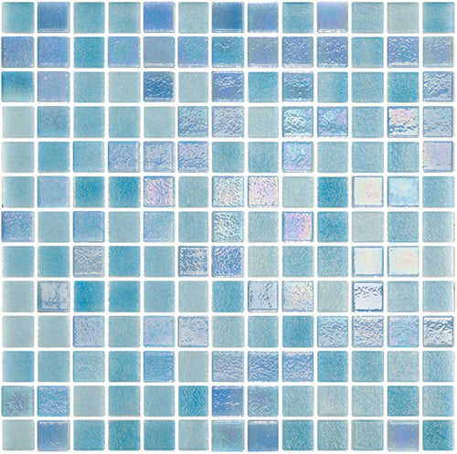 Shimmer Sky Glass Mosaic tile face, 334 x 334 mm