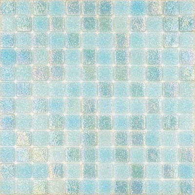 Stellar Aqua Green Glass Mosaic tile face, 300 x 300 mm