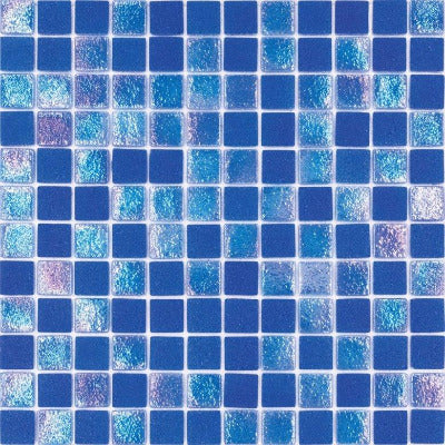 Stellar Galaxy Blue Glass Mosaic tile face, 300 x 300 mm