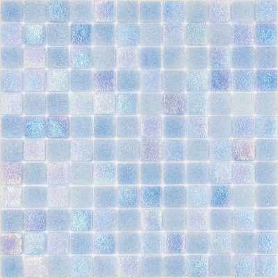 Stellar Sky Blue Glass Mosaic tile face, 300 x 300 mm