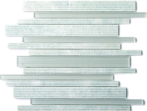 Stream Link Green Opal Natural Stone Mosaic tile face, 300 x 300 mm