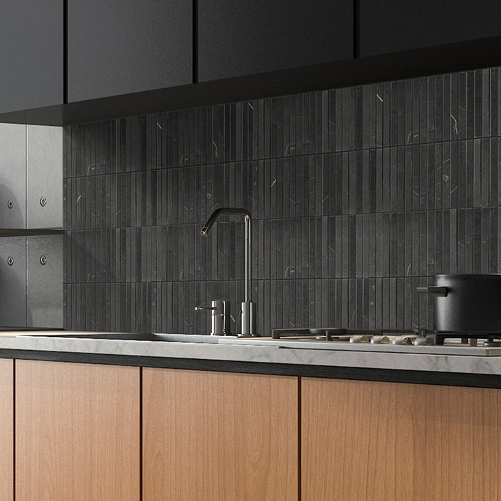 Strip Mosaics marble installed