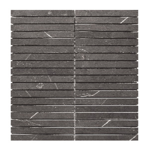 Strip Pietra Grey Marble Mosaic tile face, 305 x 305 mm