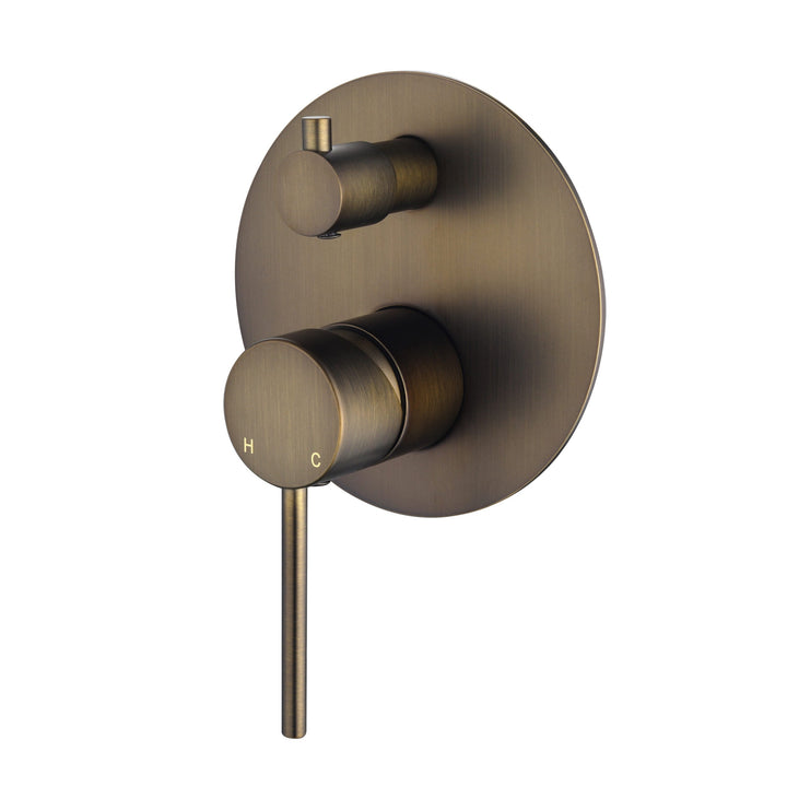 Star Mini Shower Diverter Mixer - Antique Brass (STRM009AB)