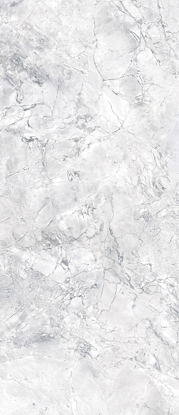 Super White Dolomite Porcelain Slab 6 mm tile face, 2700 x 1200 mm
