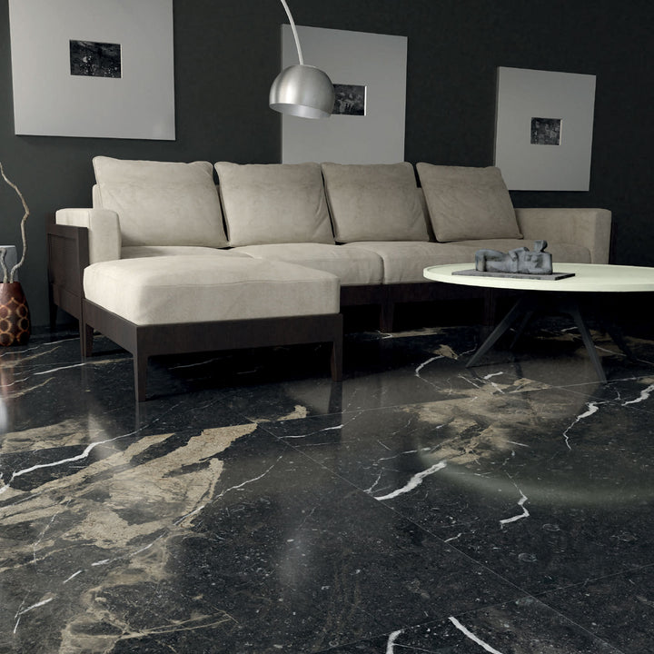 Superb Marble porcelain tiles installed