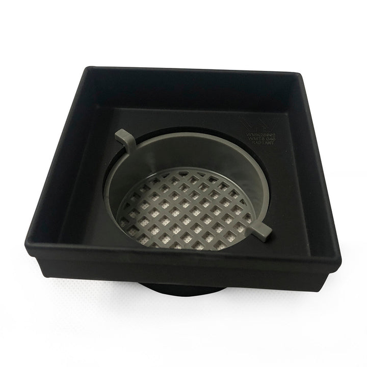 Square Tile Insert Floor Grate - Matte Black