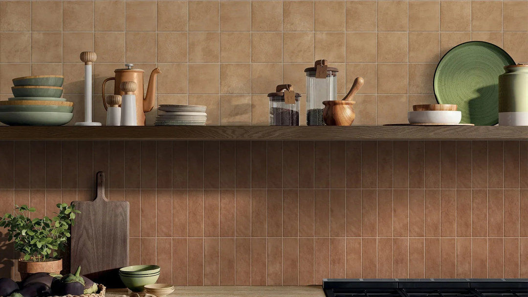 Terracotta Earth Porcelain Tile installed