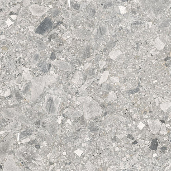 Terrazzo Ceppo Grey Porcelain Tile tile face