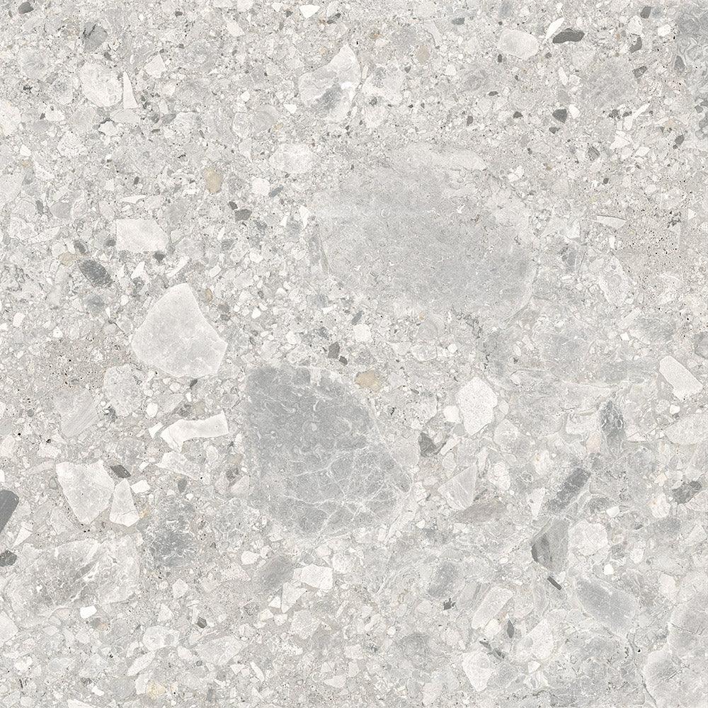 Terrazzo Ceppo Light Grey Porcelain Tile tile face