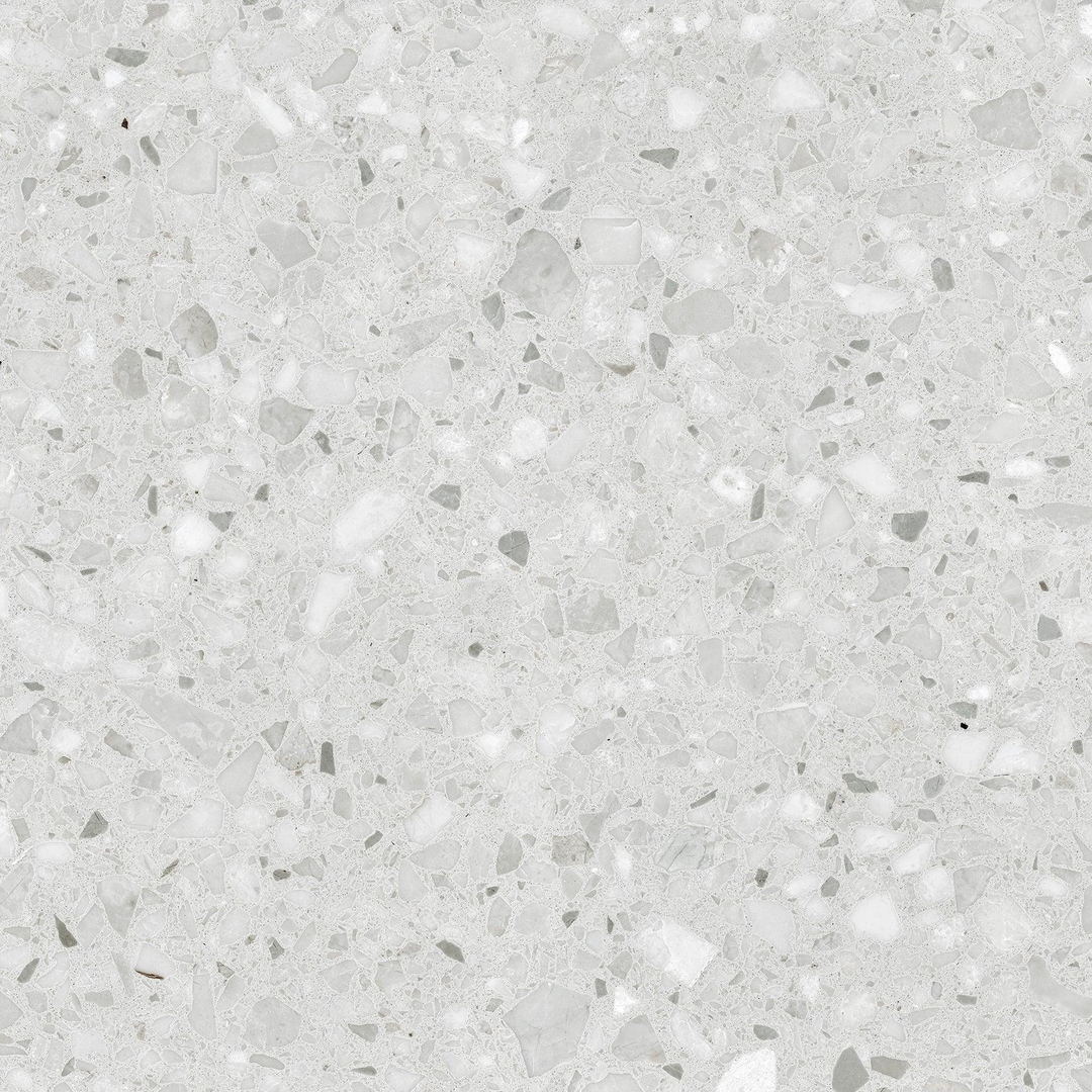 Terrazzo Rock White Porcelain Tile tile face