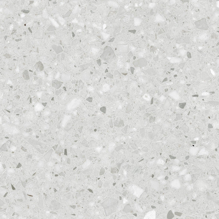 Terrazzo Rock White Porcelain Tile tile face