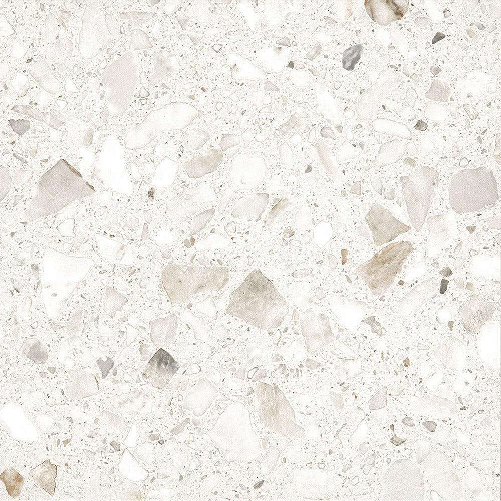 Terrazzo Stone Marshmallow Porcelain Tile tile face