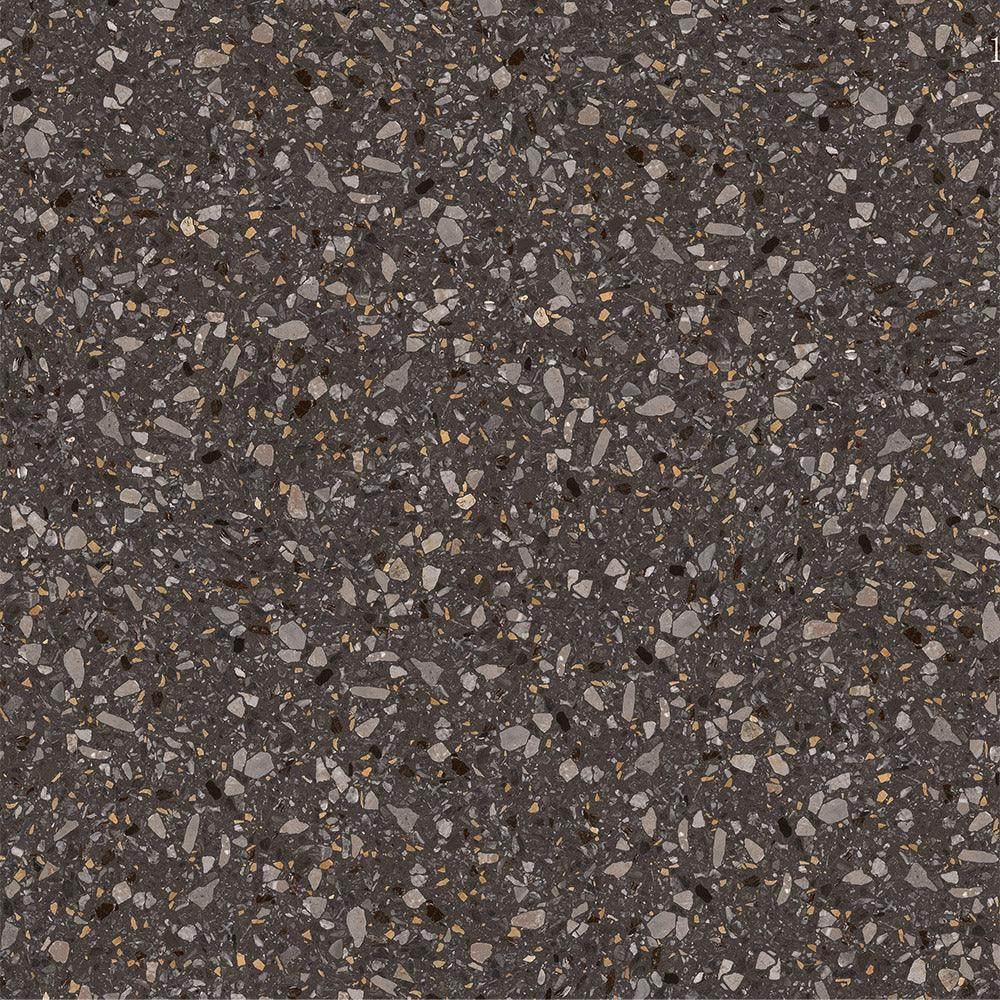 Terrazzo Stone Nero Porcelain Tile tile face