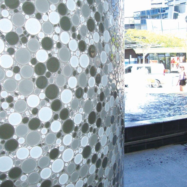 Bubbles Crystal Glass installed