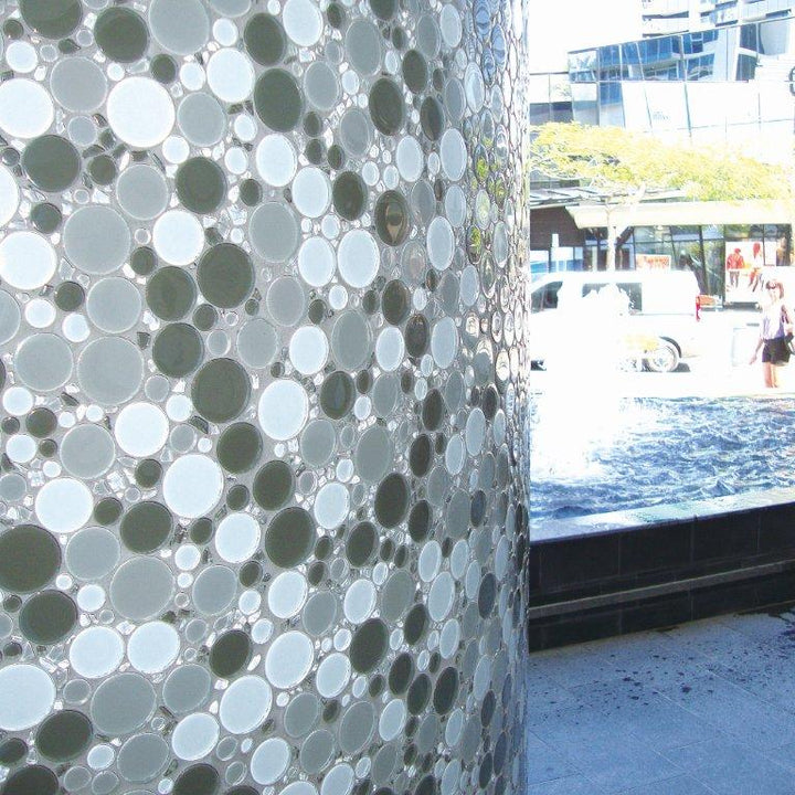Bubbles Crystal Glass installed