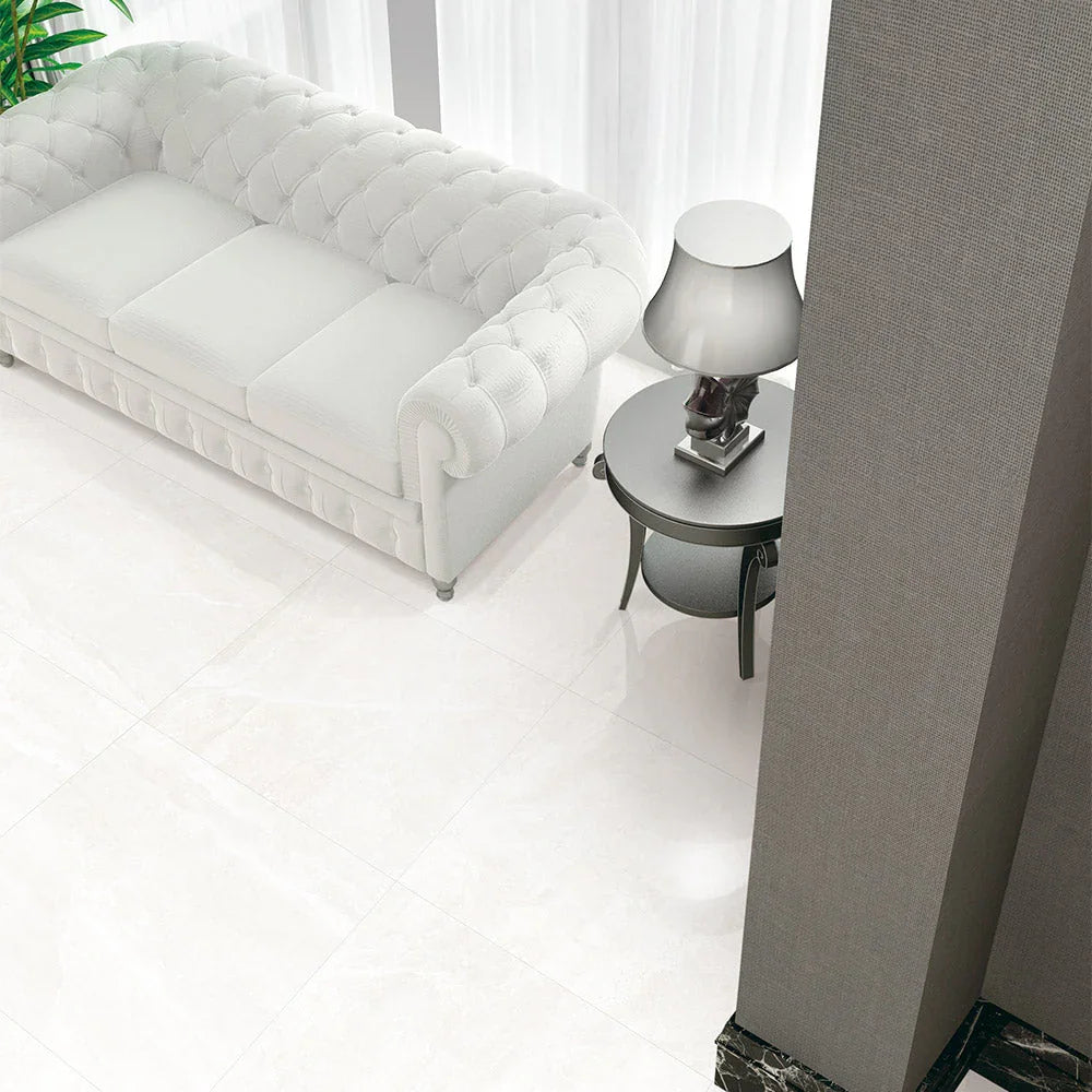 Mainstream porcelain tiles installed