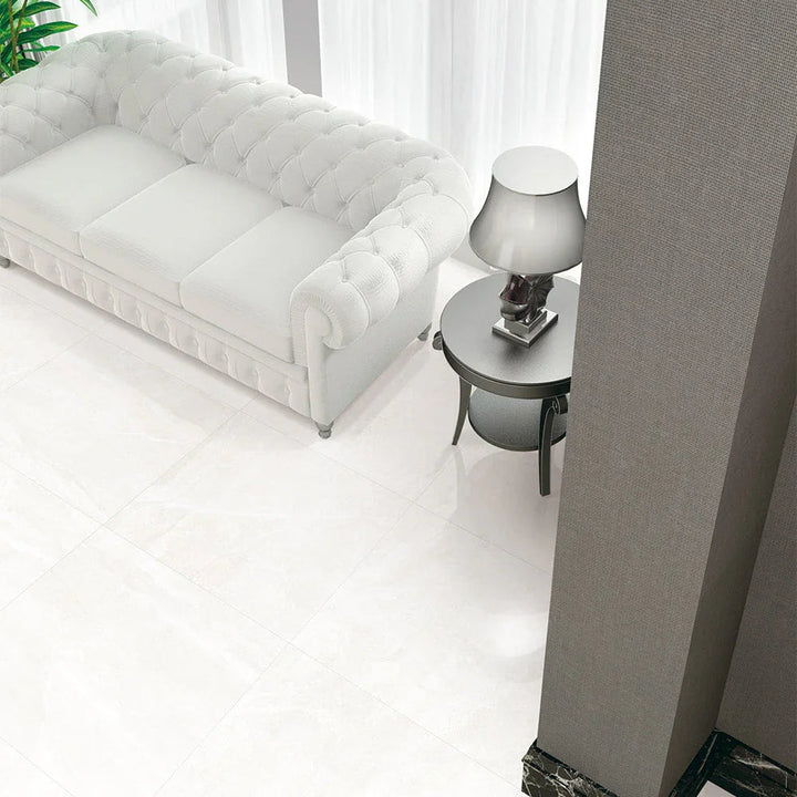 Mainstream porcelain tiles installed