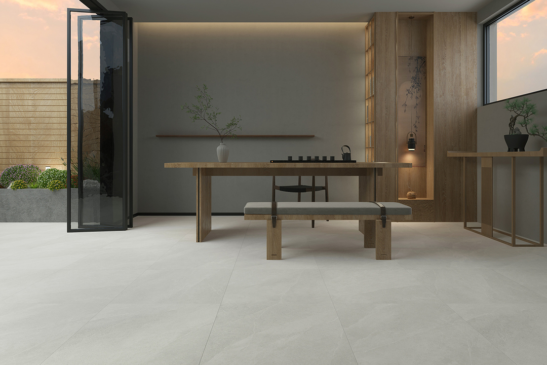 MayaStone Silk Porcelain Tile installed