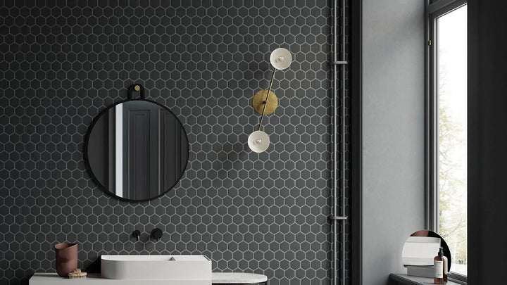 Porcelain Mosaics in a room setting (2)