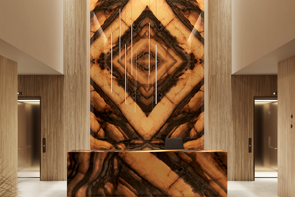 Porcelain Slabs 12 mm installed