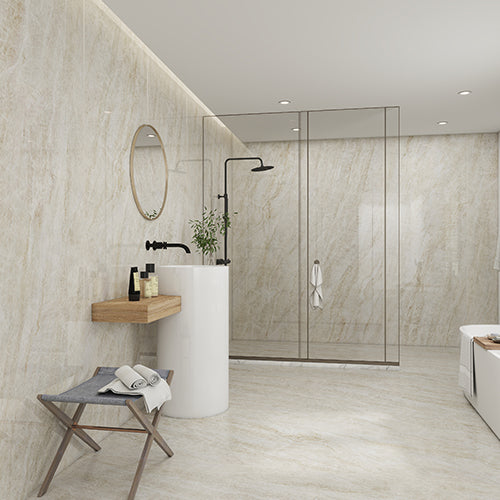 Porcelain Slabs 9 mm installed