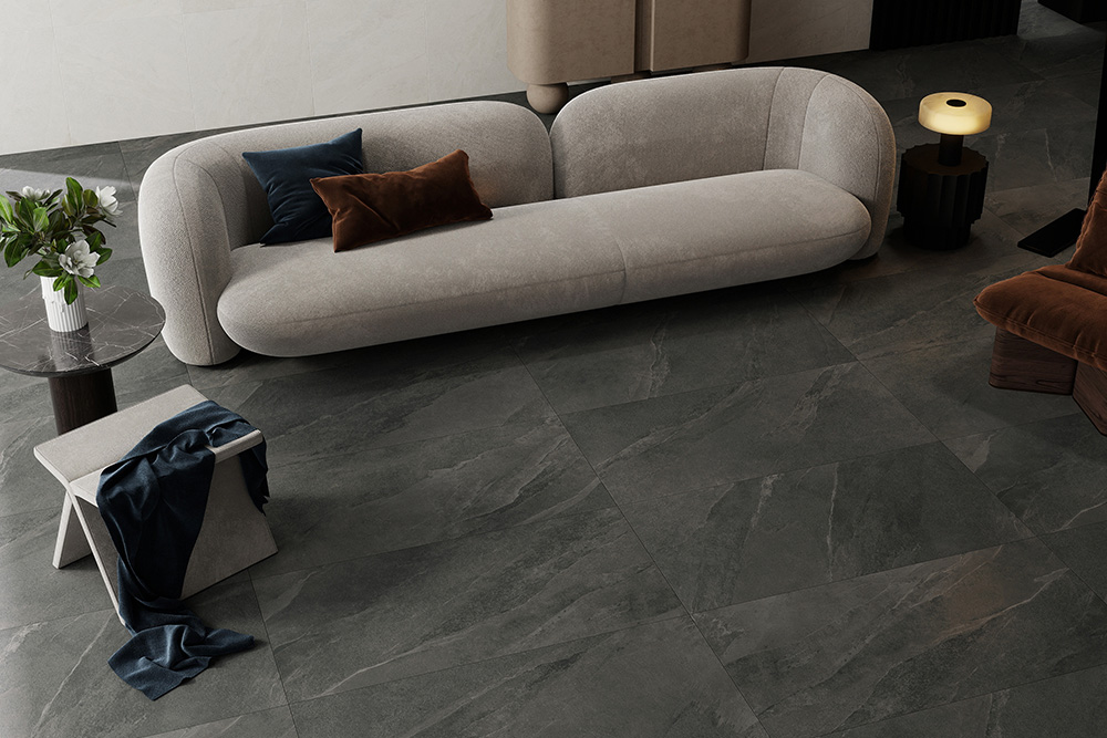 Saint Macoux Antrax Porcelain Tile installed