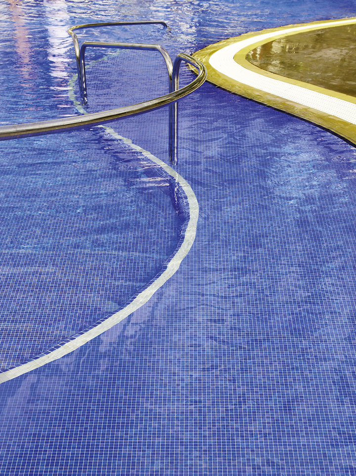 Stellar Glass Pool Mosaic installed