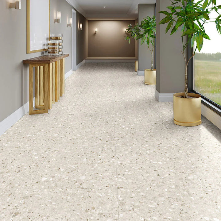 Terrazzo Rock Tiles installed