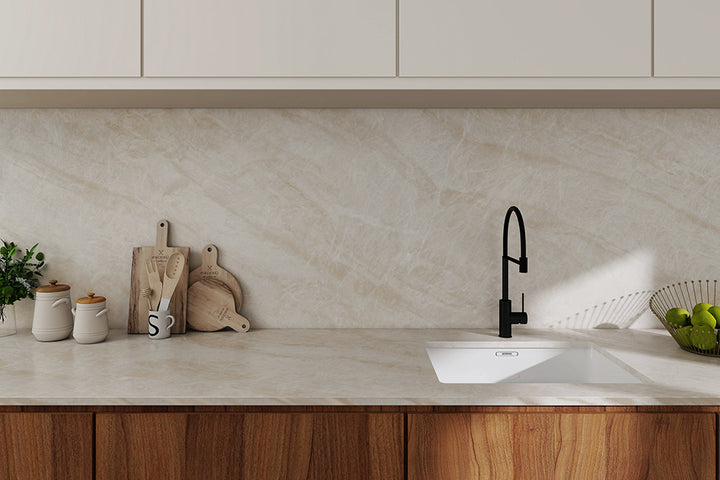 VeinTech Full Body Porcelain Slabs in a room setting