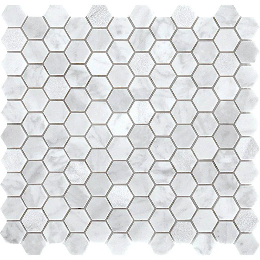 Tuscany Carrara Marble Mosaic tile face