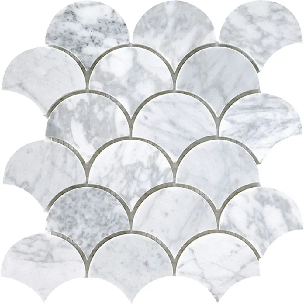 Tuscany Carrara Marble Mosaic tile face