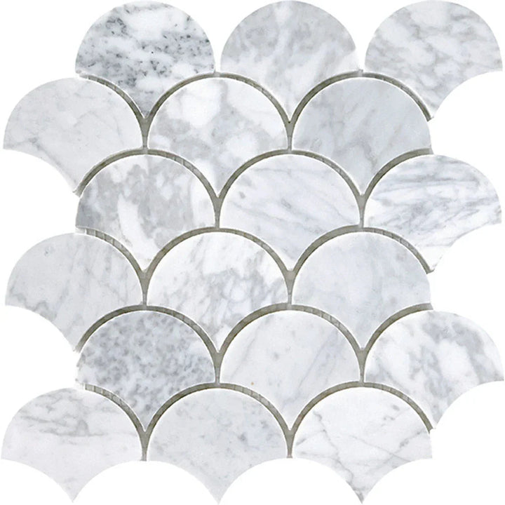 Tuscany Carrara Marble Mosaic tile face