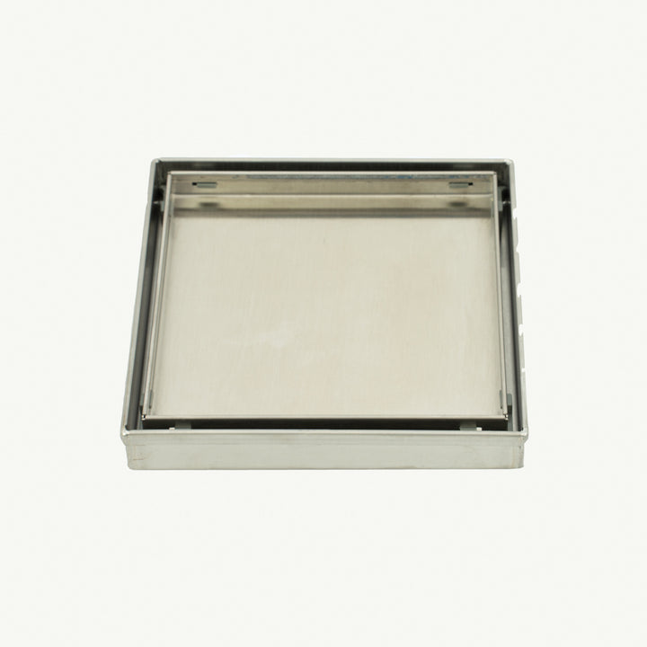 Square Tile Insert Floor Grate - Brushed Satin