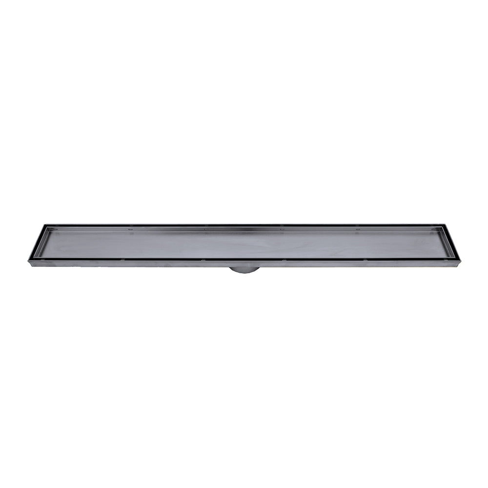 Linear Tile Insert Floor Grate - Gun Metal Grey