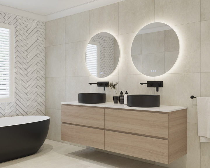 FLESS Olek Round Frameless LED Mirror - Frameless
