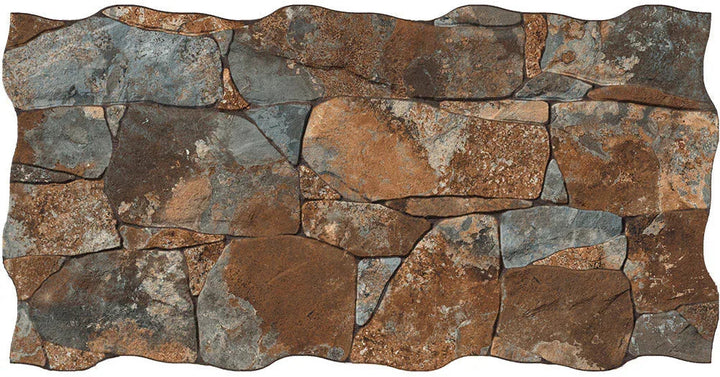 Vulcano Oxido Porcelain Wall Tile – 333 x 650 mm, tile face