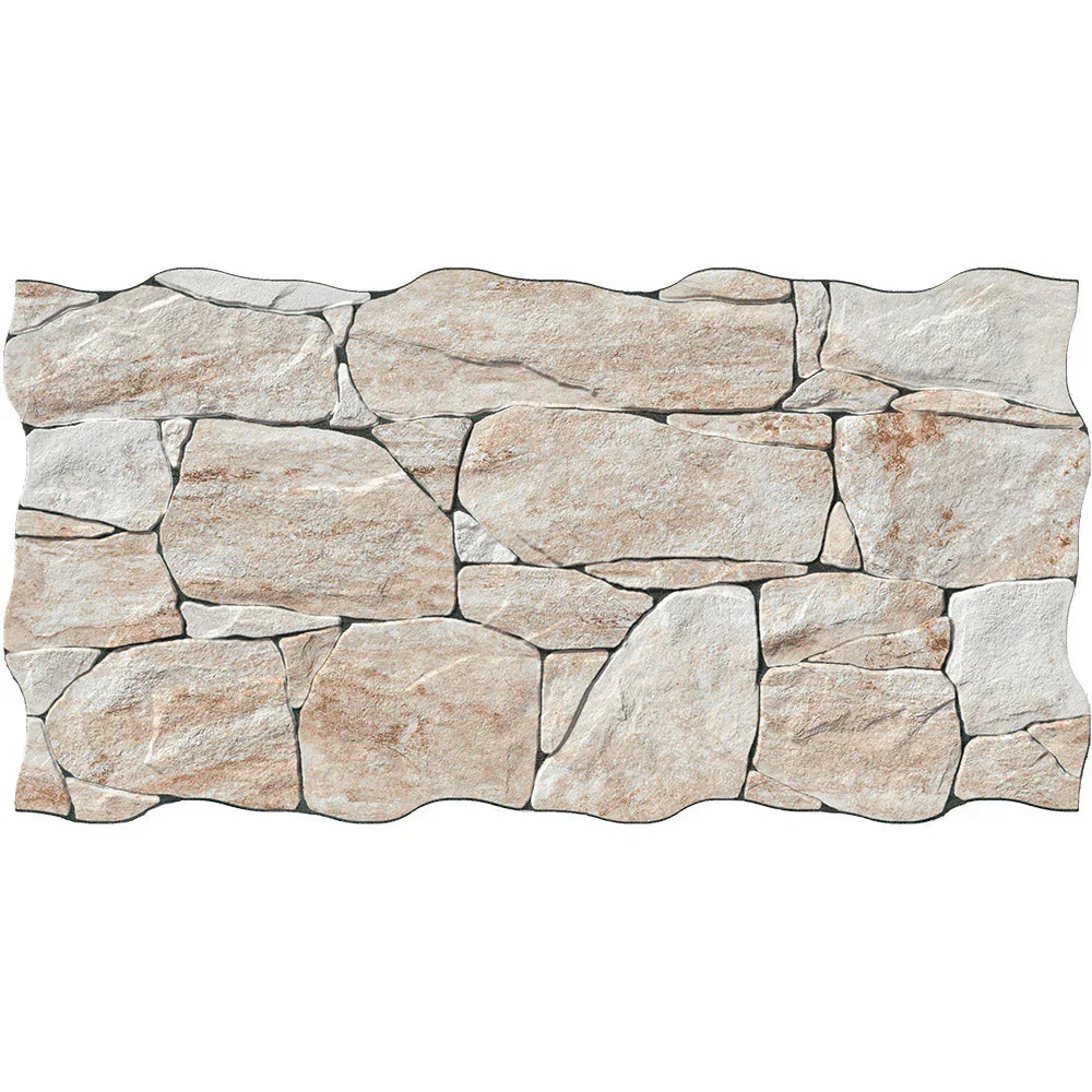 Vulcano Sand Porcelain Wall Tile tile face