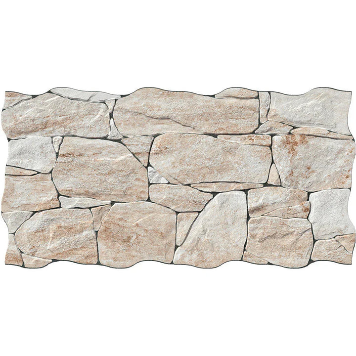 Vulcano Sand Porcelain Wall Tile tile face